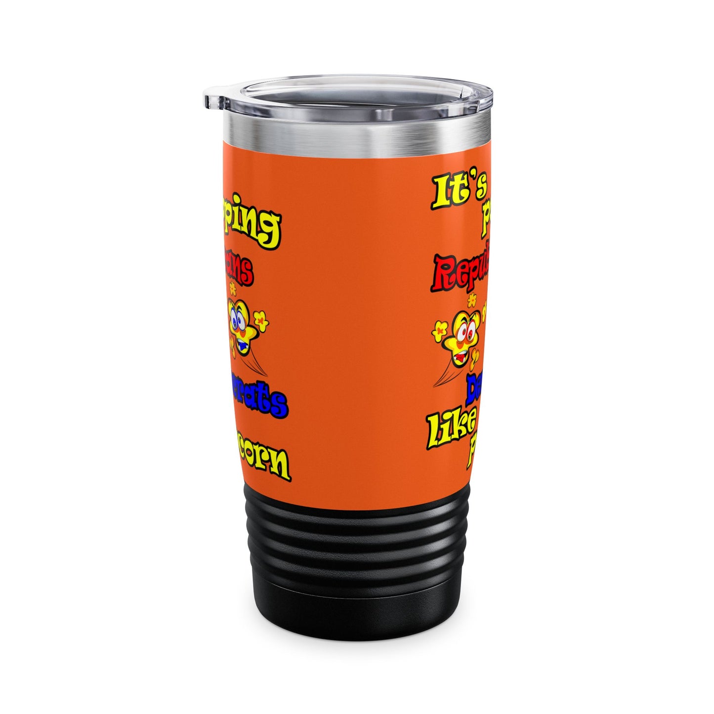 popping like popcorn - Ringneck Tumbler, 20oz (orange)