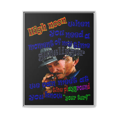 high noon - framed canvas art (black)