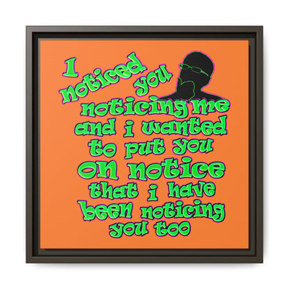 noticed you noticing - framed canvas art (crusta)