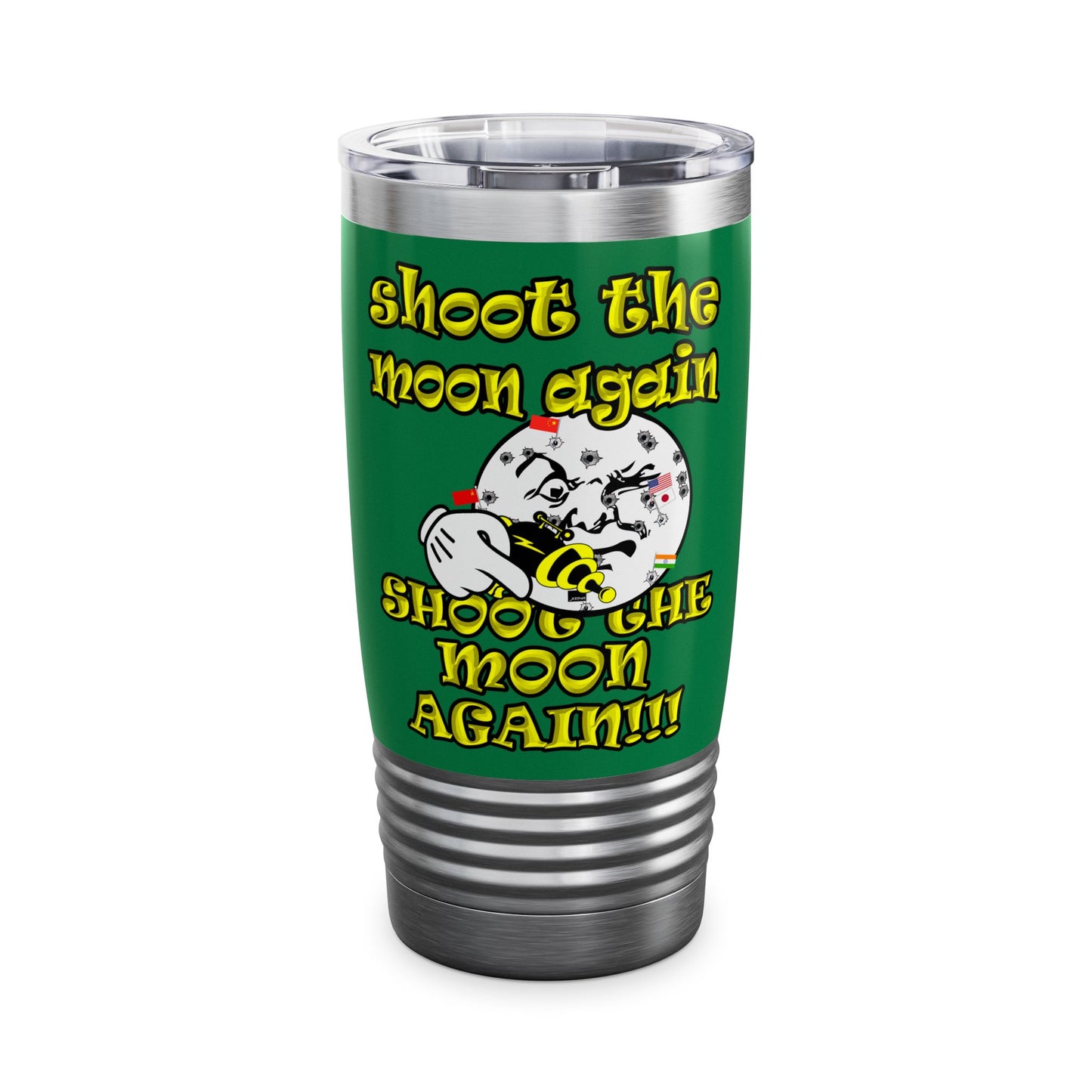 shoot the moon again - Ringneck Tumbler, 20oz (dark green)