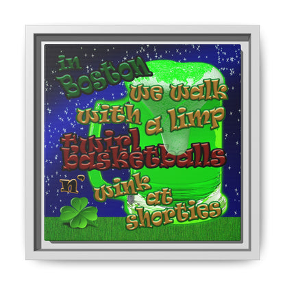 celtics logo - framed canvas art ('snoops' background)
