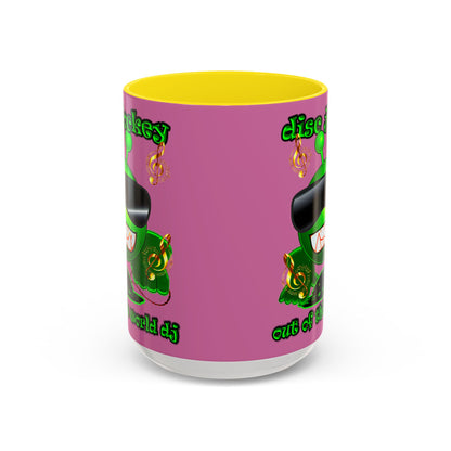 disc jockey - Accent Mug (light pink)