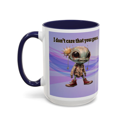 I don't care that your grey - Accent Mug (light blue-pink wave)