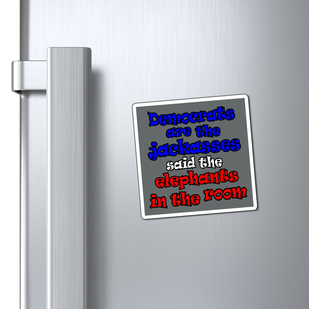 donkeys and elephants - Magnets - (dark grey)