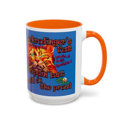 schrodinger's cat - Accent Mug (light blue-purple wave)