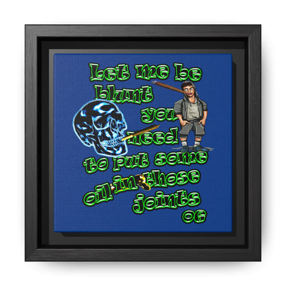 og - framed canvas art (dark blue)