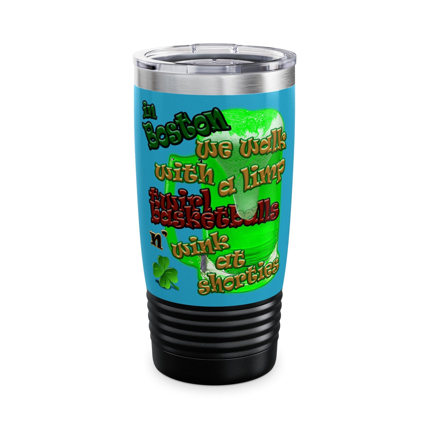 celtics logo - Ringneck Tumbler, 20oz (turquoise)