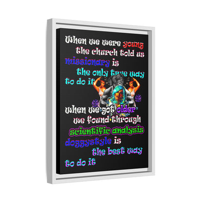 doggystyle - framed canvas art (black)