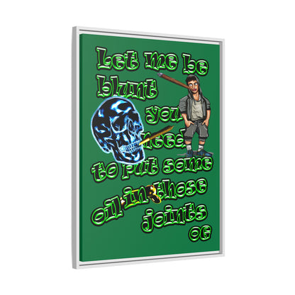og - framed canvas art (dark green)