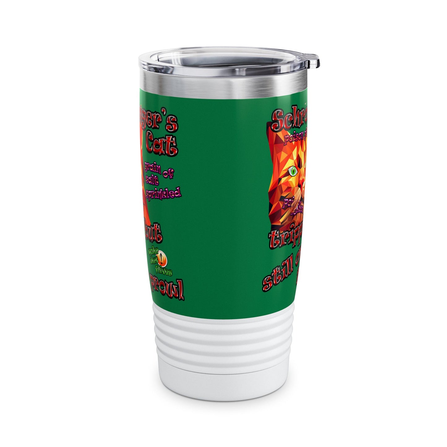 schrodinger's cat - Ringneck Tumbler, 20oz (dark green)