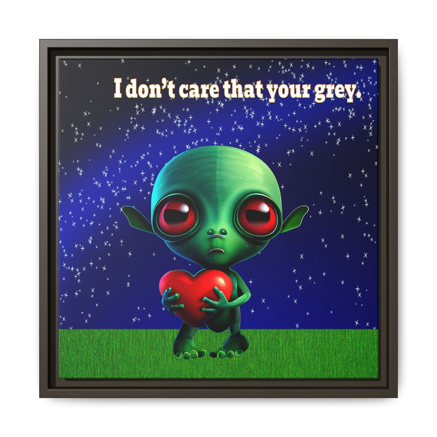 I don't care that your grey - framed canvas art ('snoops' background)