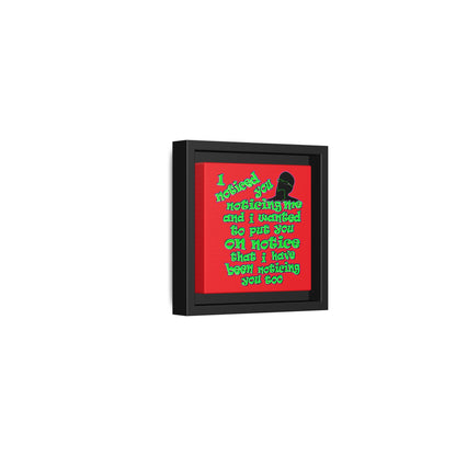 noticed you noticing - framed canvas art (red)