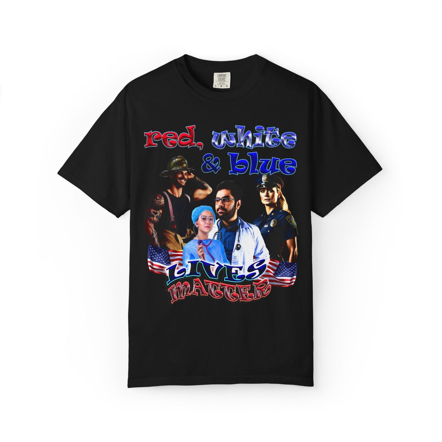 rw&b lives matter - Unisex Garment-Dyed T-shirt