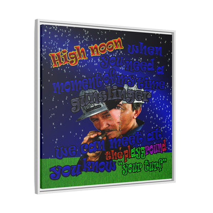 high noon - framed canvas art ('snoops' background)