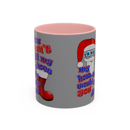 santa's shoes - Accent Mug (grey)