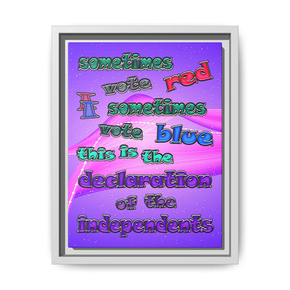 declaration of the independents - framed canvas art (purple-pink wave)