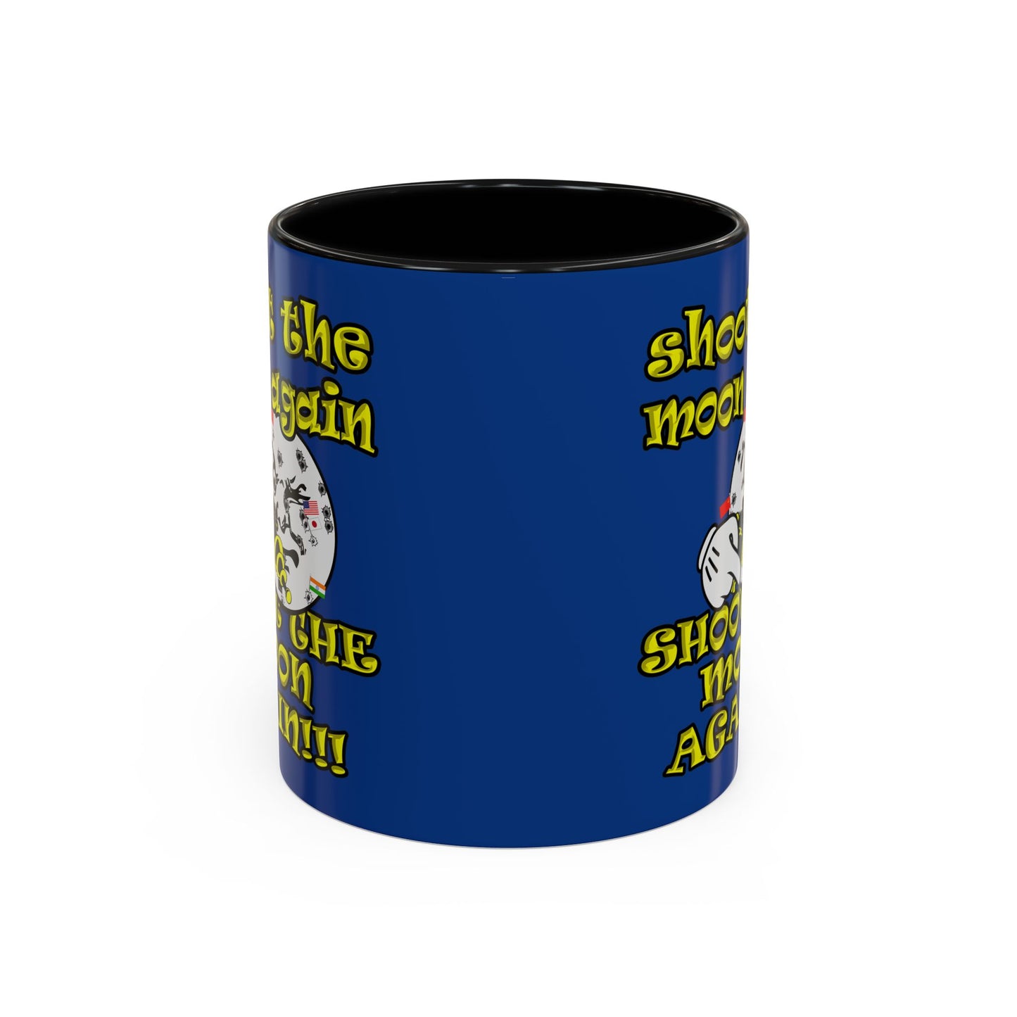 shoot the moon again - Accent Mug (dark blue)