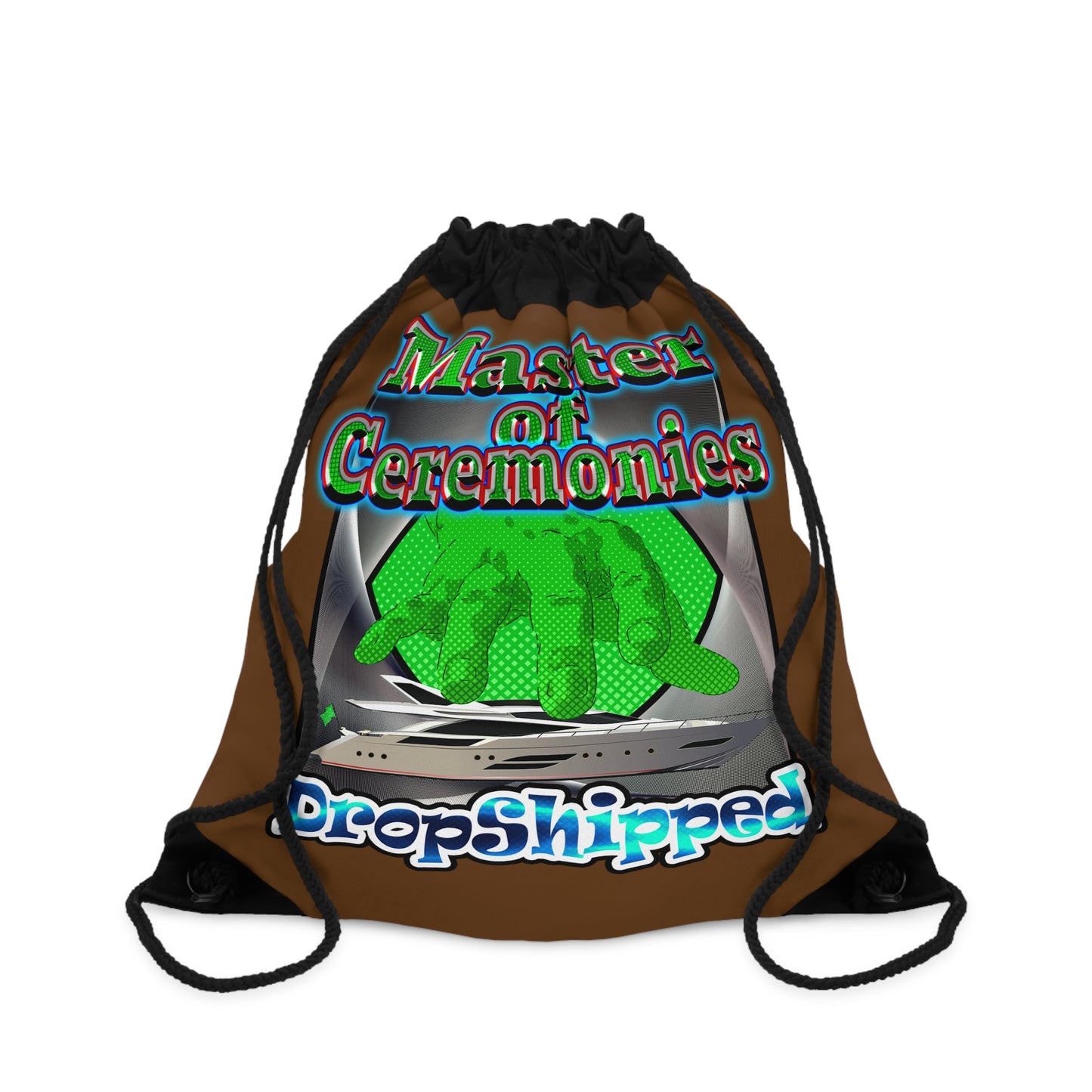logo - Drawstring Bag (brown)