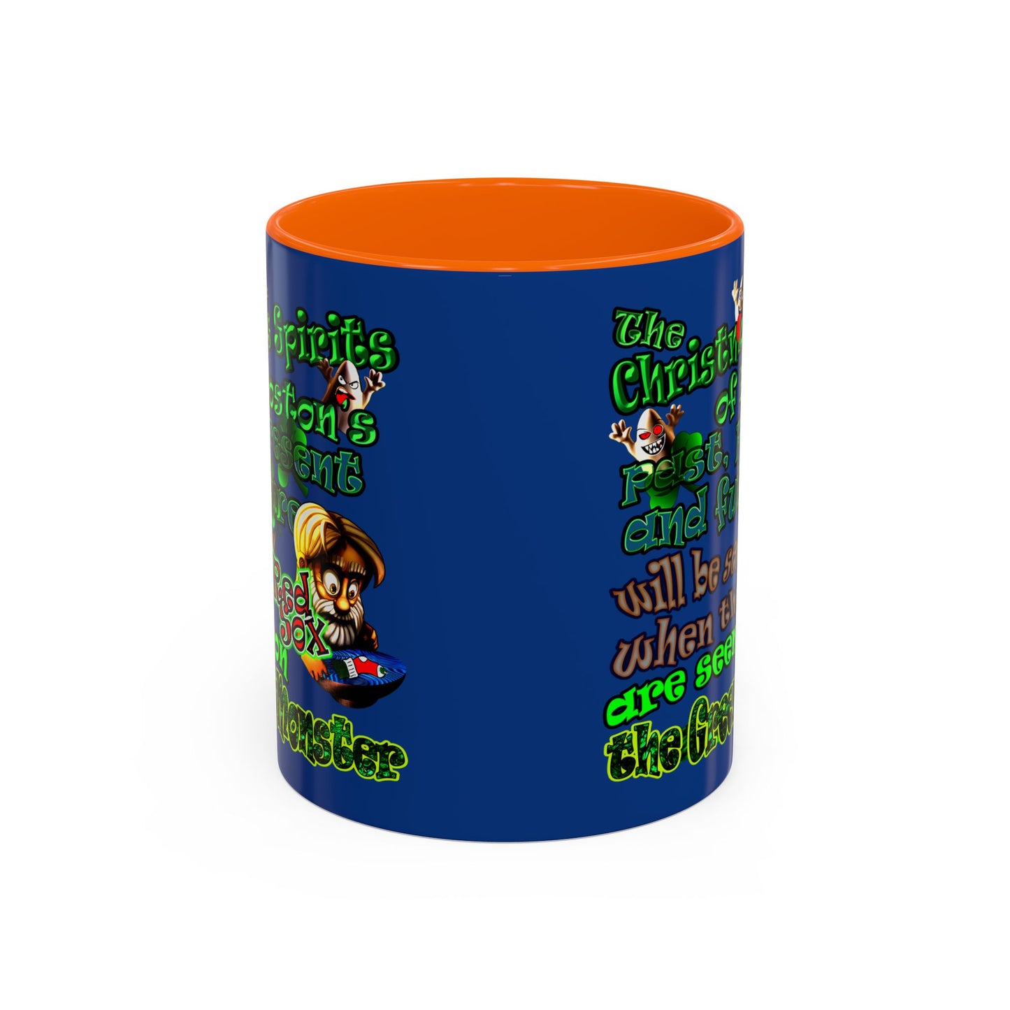 christmas spirits of boston - Accent Mug (dark blue)
