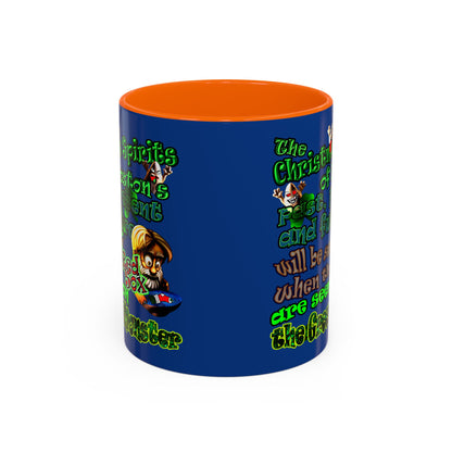 christmas spirits of boston - Accent Mug (dark blue)