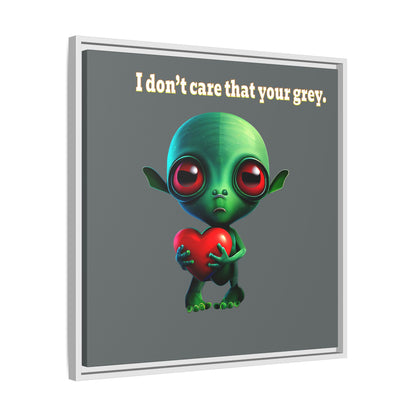 I don't care that your grey - framed canvas art (dark grey)