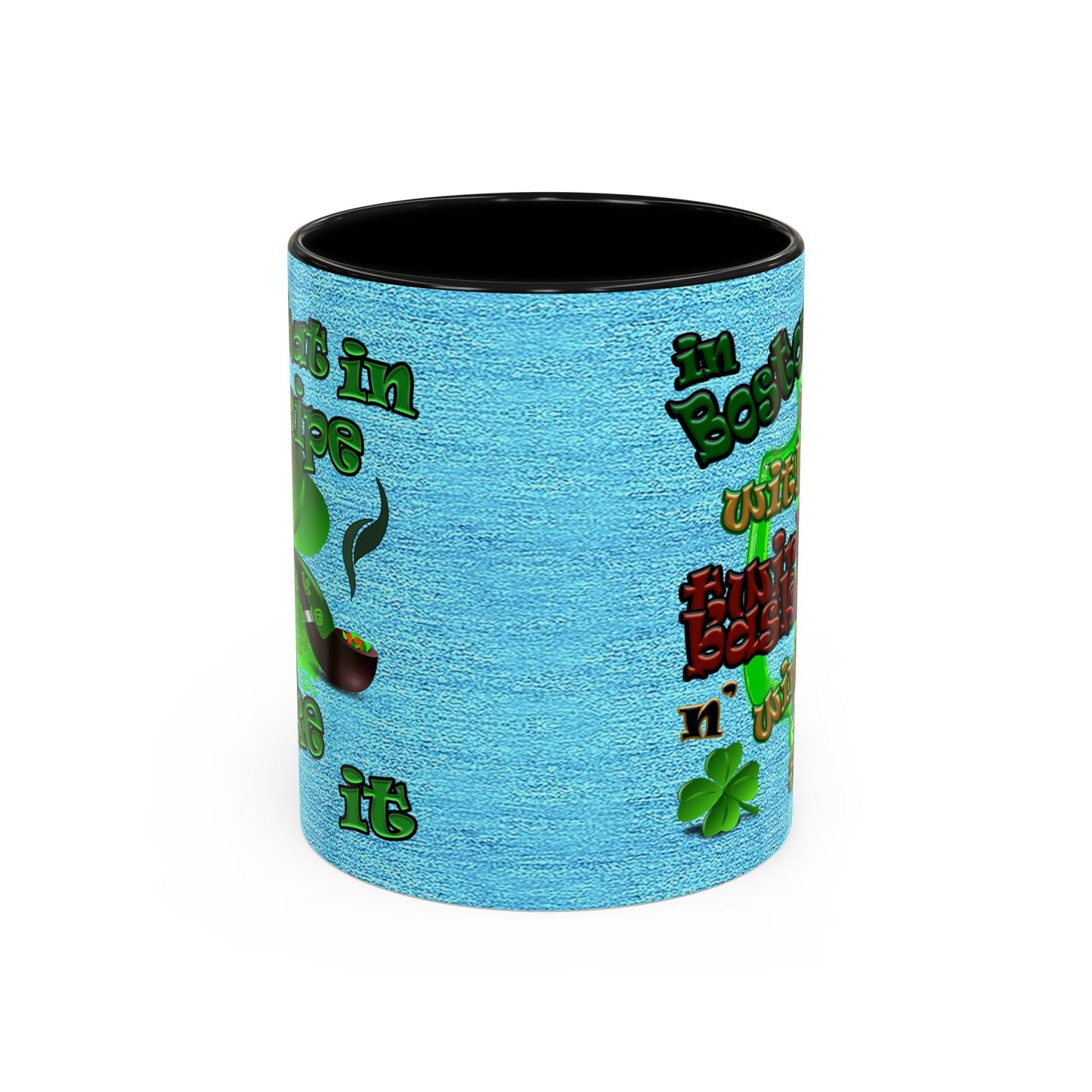 celtics logo - Accent Mug (faded blue)