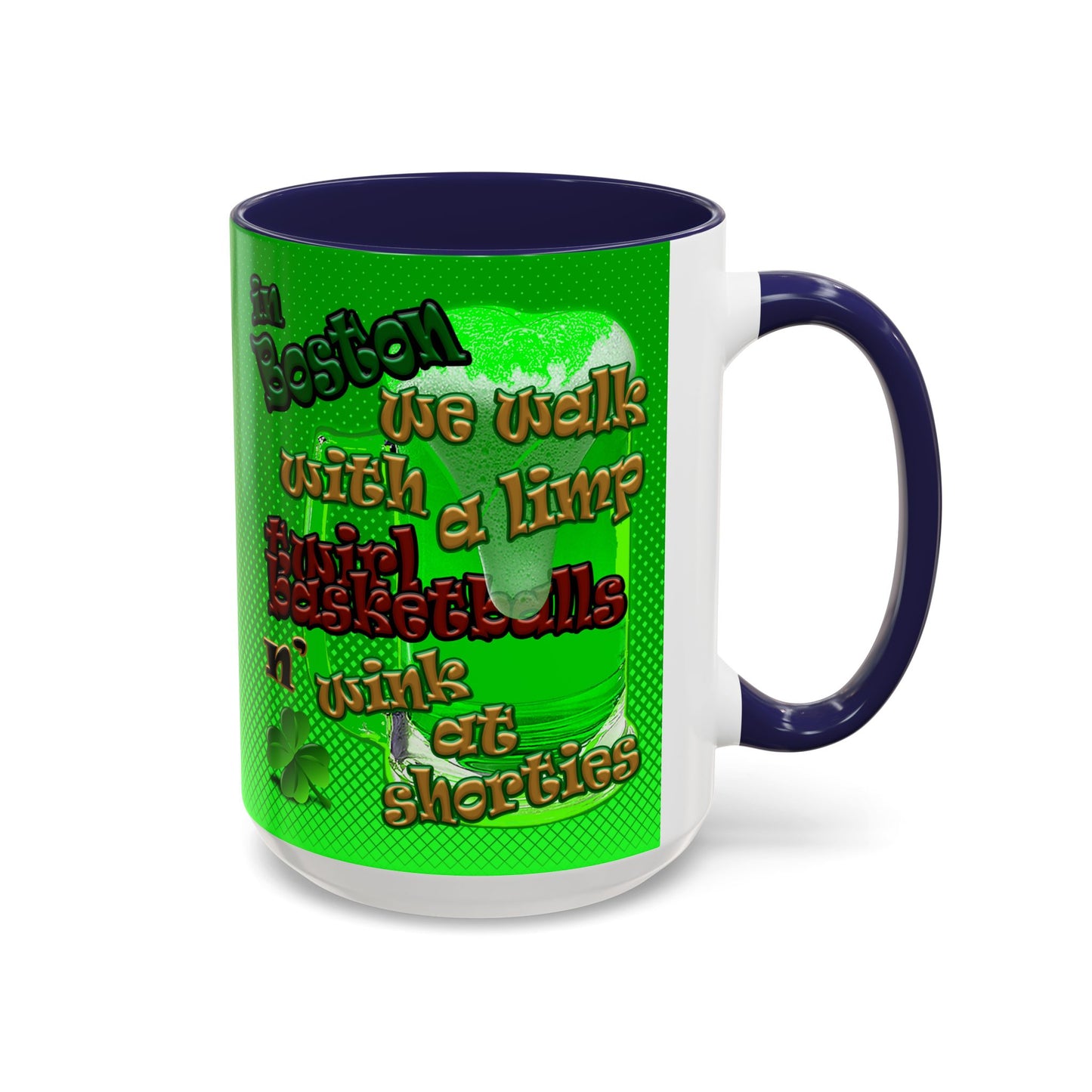 celtics logo - Accent Mug (logo green)