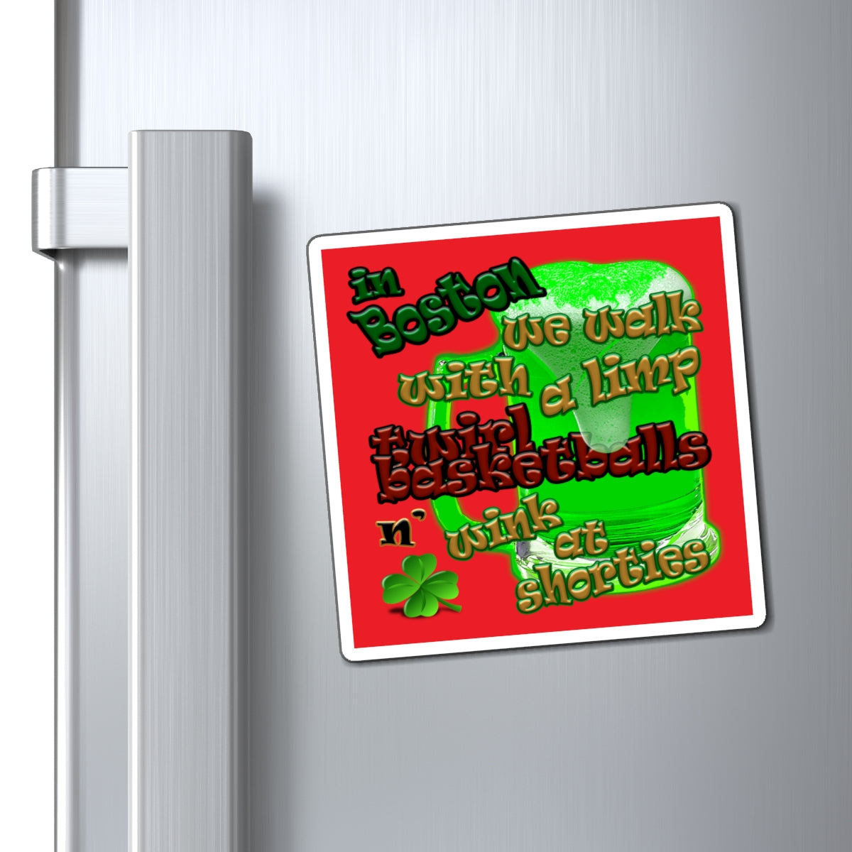 celtics logo - Magnets - (red)