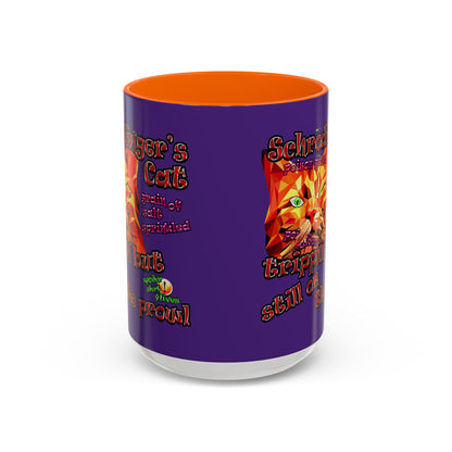 schrodinger's cat - Accent Mug (purple)