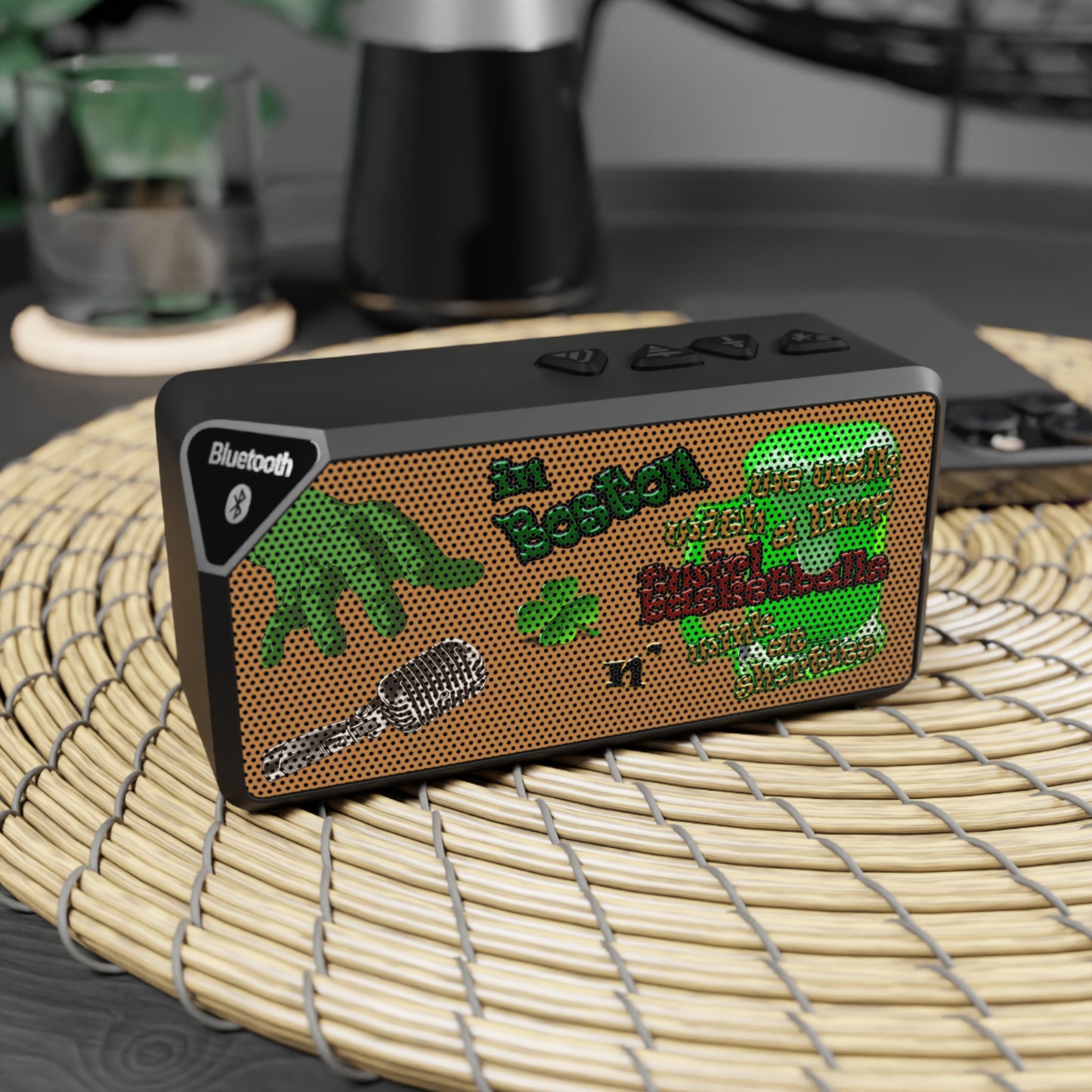 celtics logo - Jabba Bluetooth Speaker (light brown)