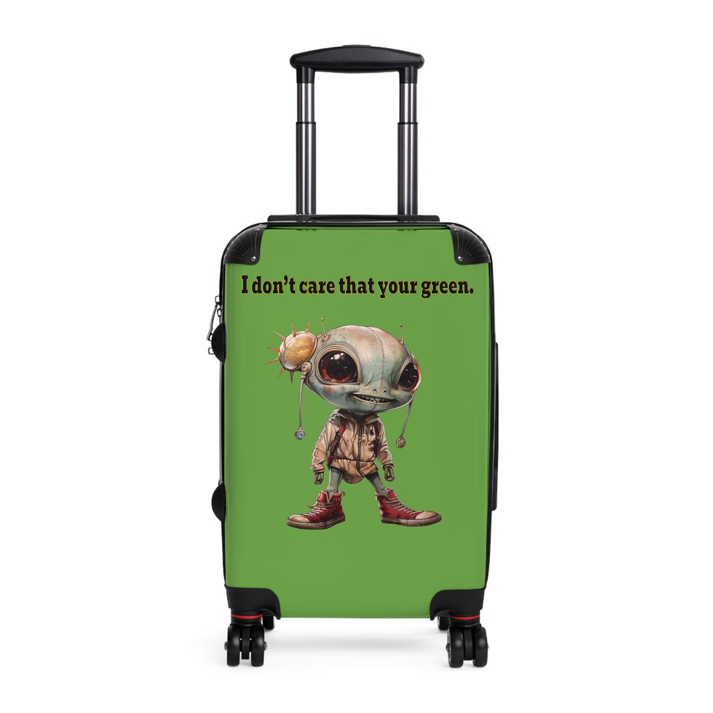 I don't care that your green - Suitcase (green)