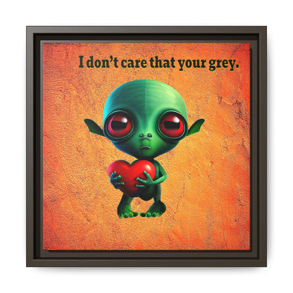 I don't care that your grey - framed canvas art (burnt orange)
