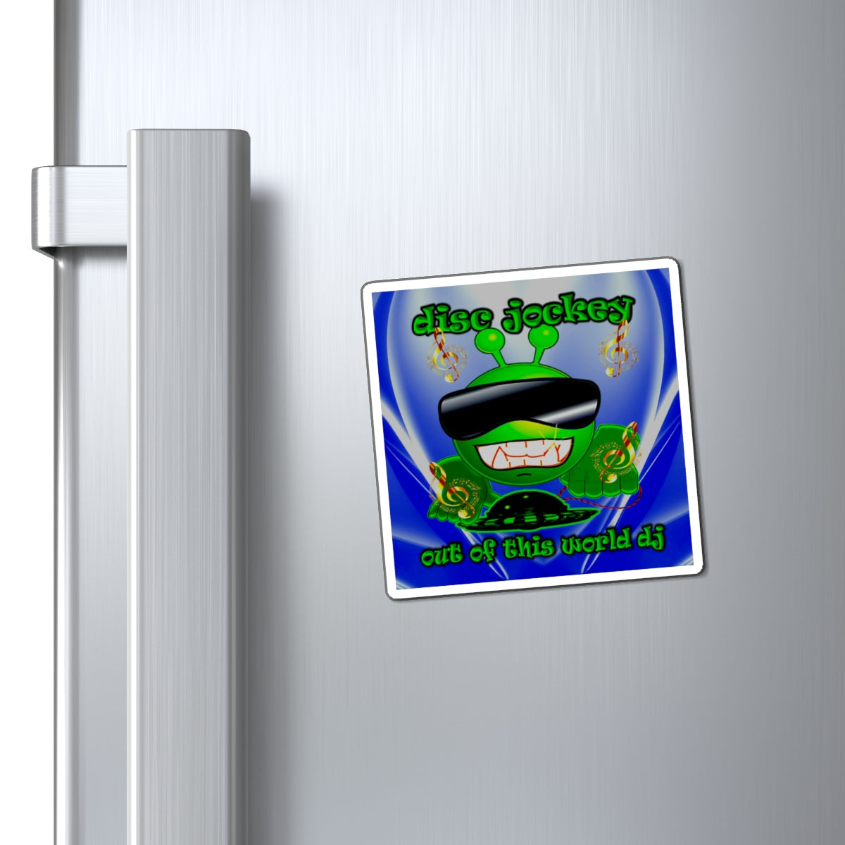 disc jockey - Magnets - (blue-white wave)