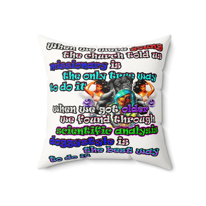 doggystyle - Faux Suede Square Pillow - (white)