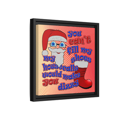 santa's shoes - framed canvas art (yellow-orange wave)