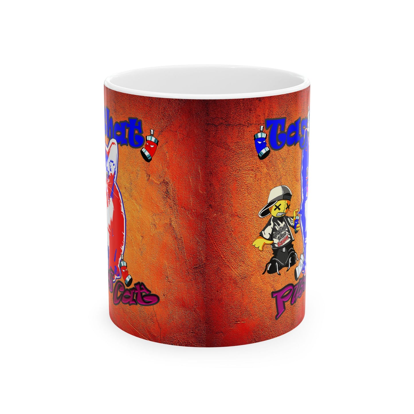 tag that - White Mug (burnt orange)