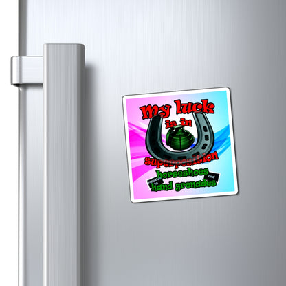 my luck - Magnets - (light blue-pink wave)