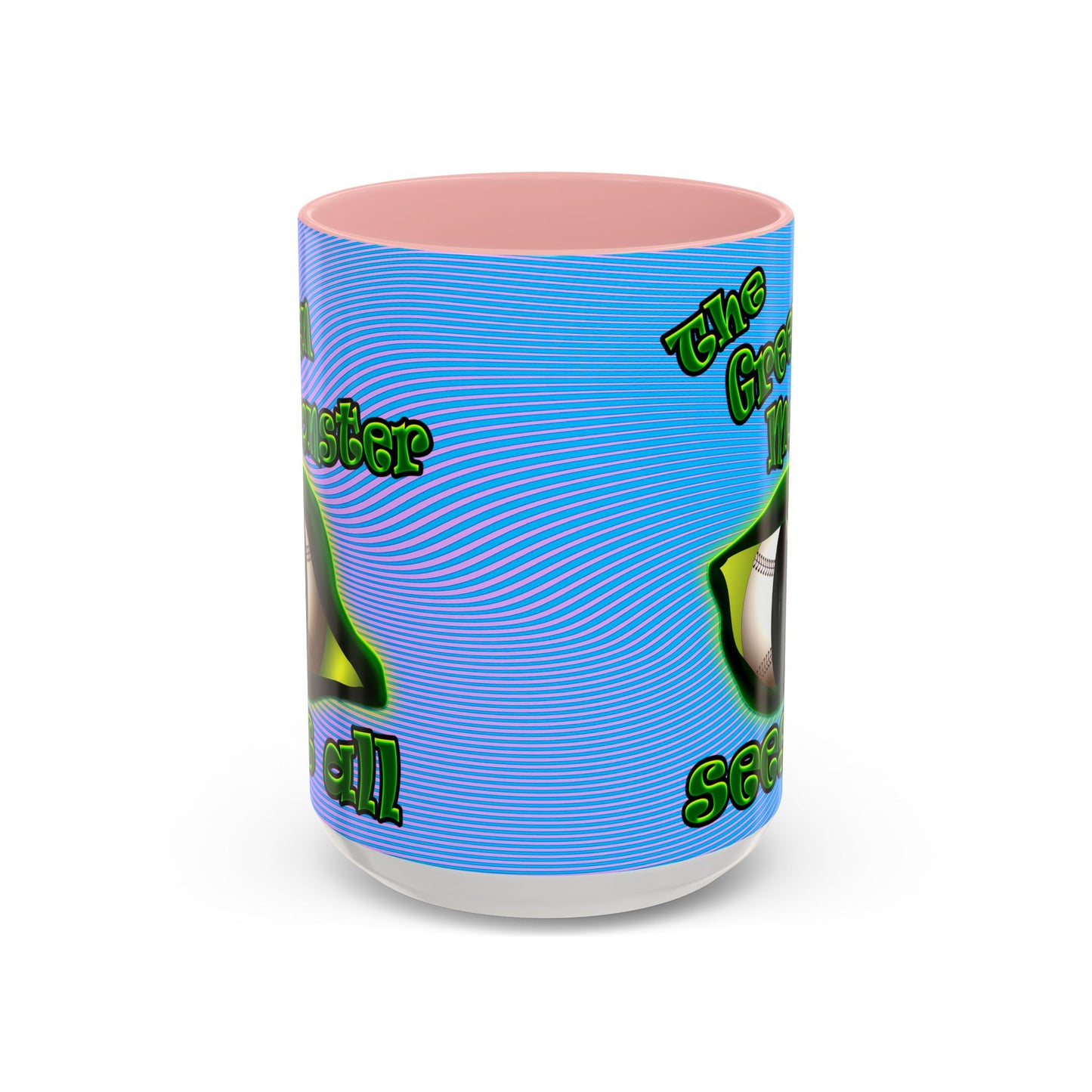 green monster - Accent Mug (light blue-purple wave)