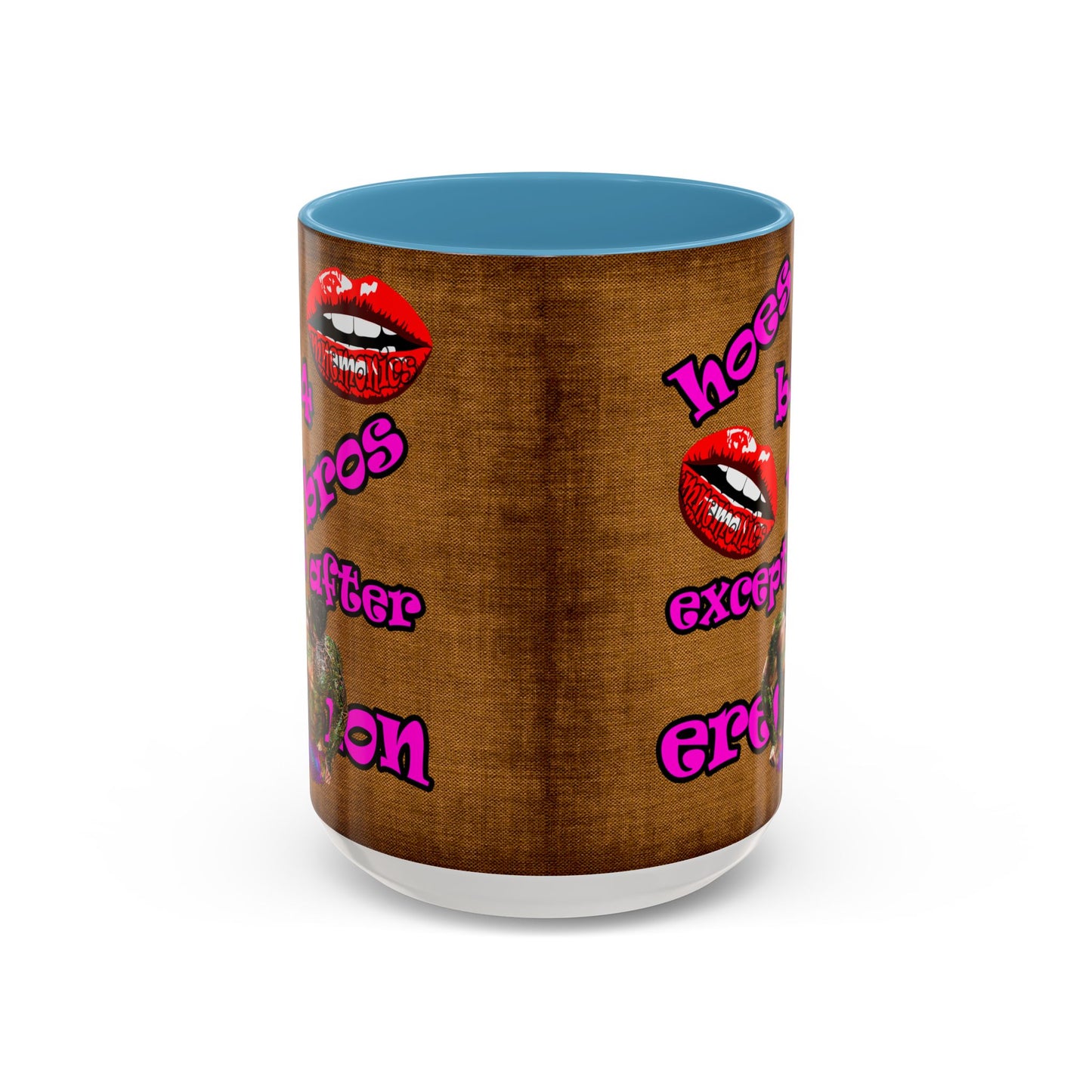 hoes b4 bros - Accent Mug (brown papyrus)