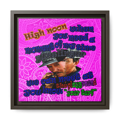 high noon - framed canvas art (pink swirl)