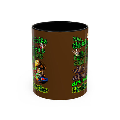 christmas spirits of boston - Accent Mug (brown)