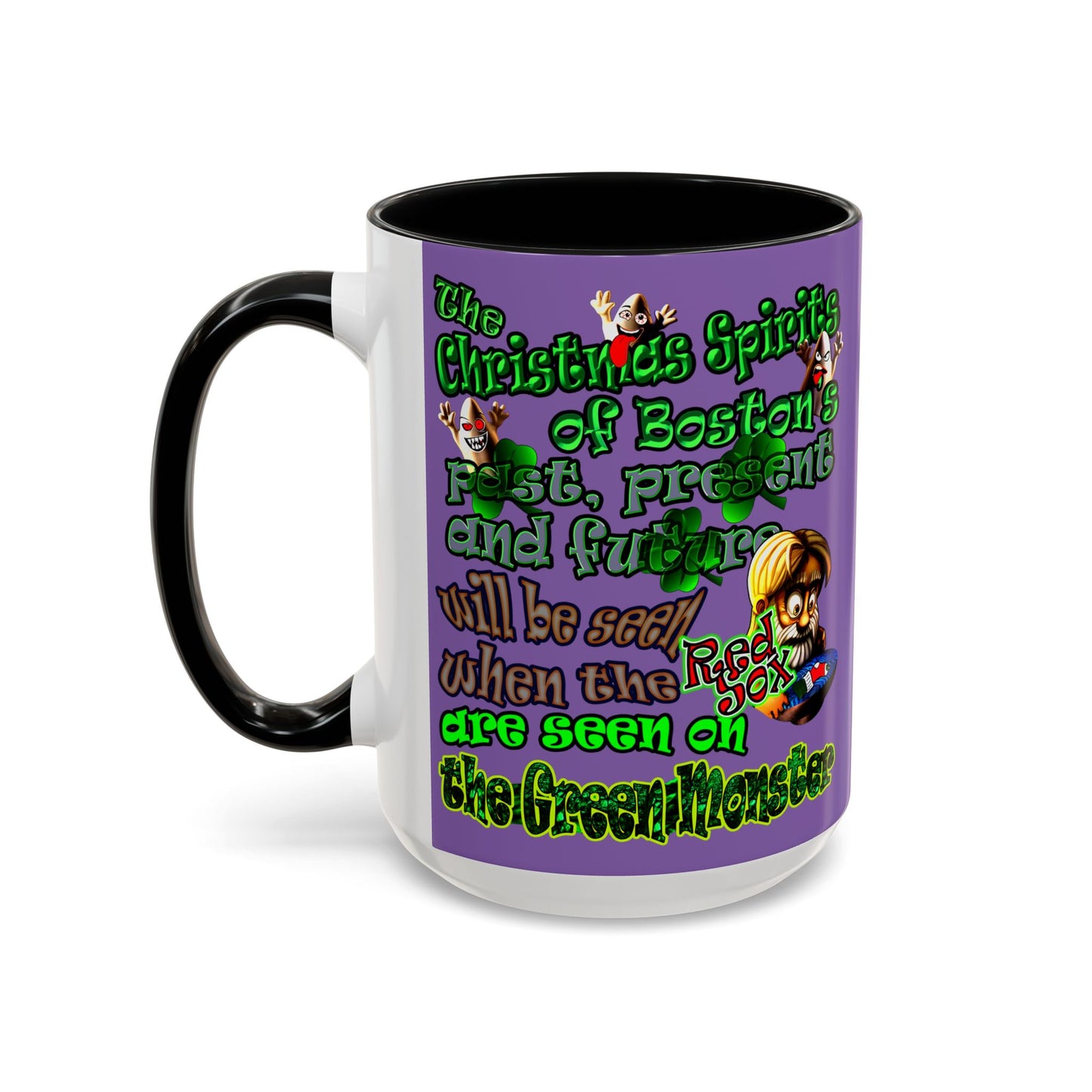 christmas spirits of boston - Accent Mug (light purple)
