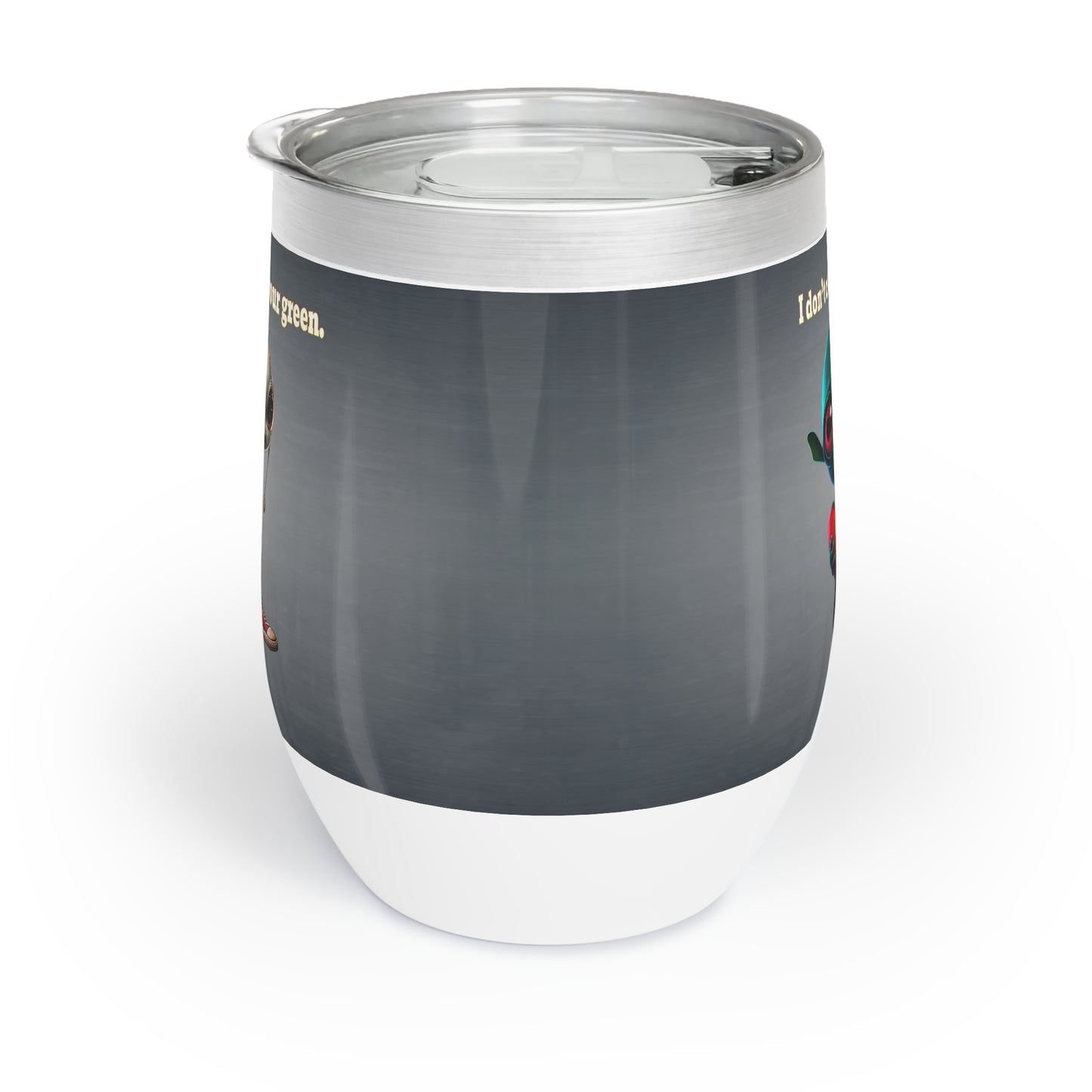 I don't care that your grey - Chill Wine Tumbler (grey-light grey)