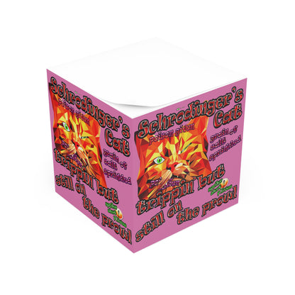 schrodinger's cat - note cube (light pink)