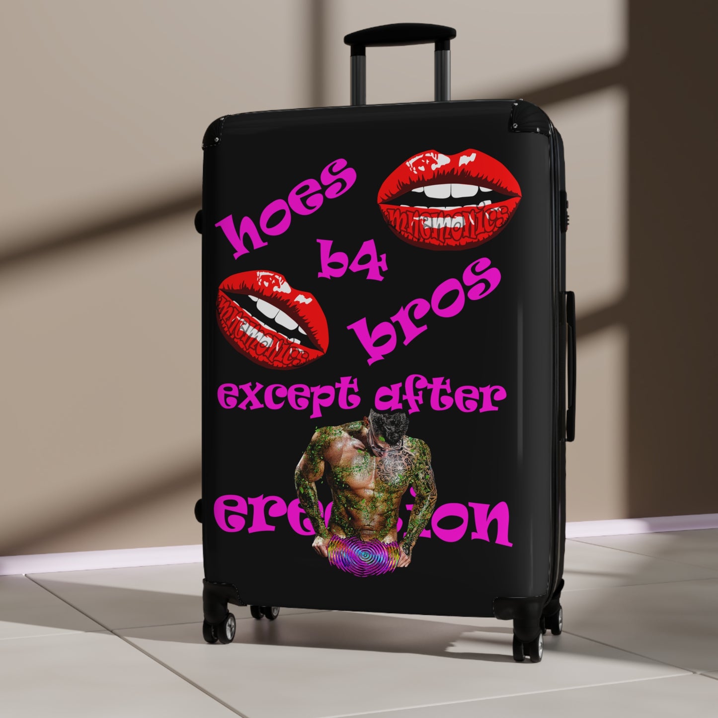 hoes b4 bros - Suitcase (black)