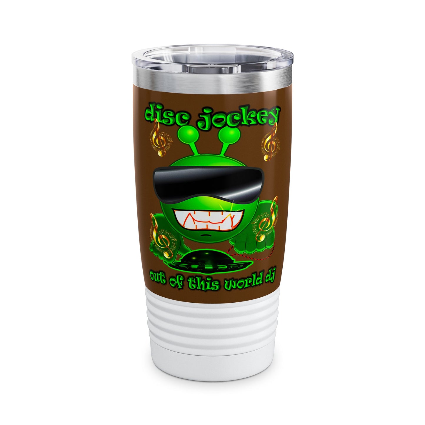 disc jockey - Ringneck Tumbler, 20oz (brown)