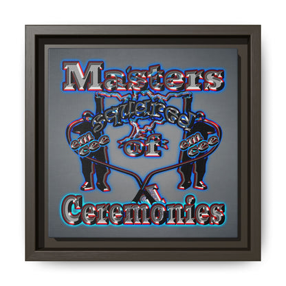 em cee squared - framed canvas art (grey-light grey)