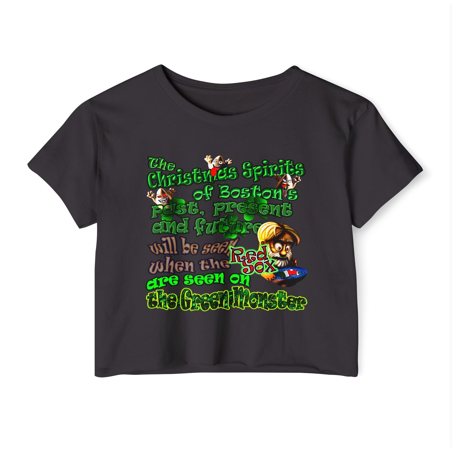 christmas spirits of boston - Women's Festival Crop Top