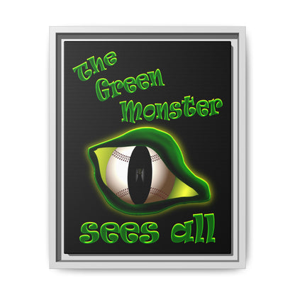 green monster - framed canvas art (black)