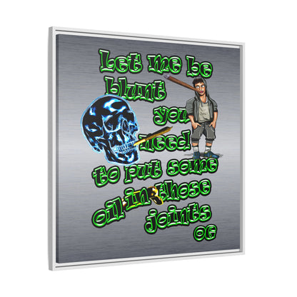 og - framed canvas art (brushed nickel)